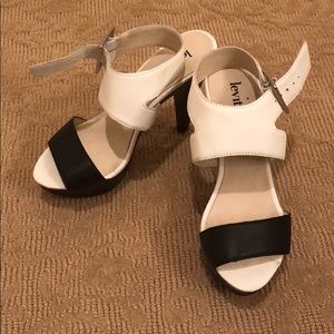 Black and White Platform Heels